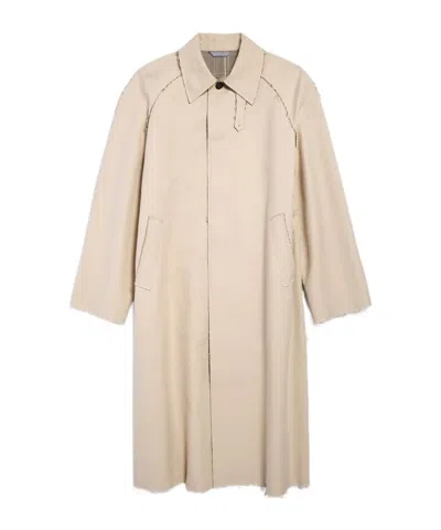 Balenciaga Men's Raw Edge Carcoat In Beige In Pink