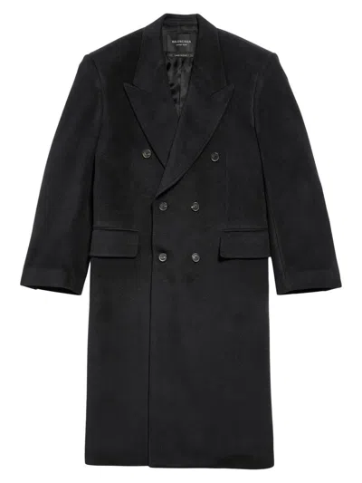 Balenciaga Men's Regular Fit Coat In Black