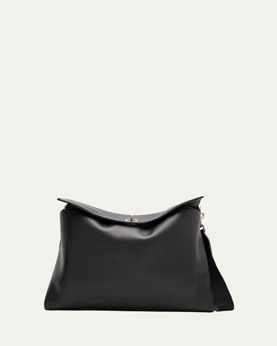 Balenciaga Men's Rodeo Leather Messenger Bag In Black