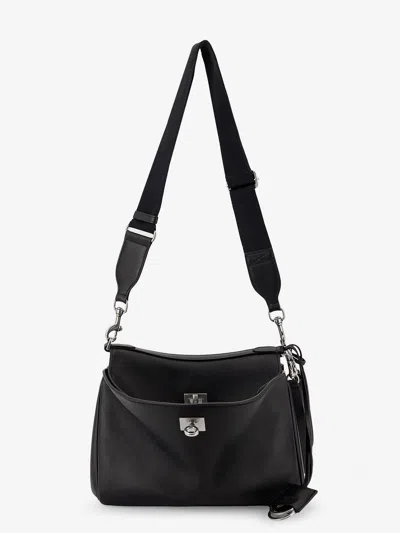 Balenciaga Men Rodeo Messenger Leather Crossbody Bag In Black