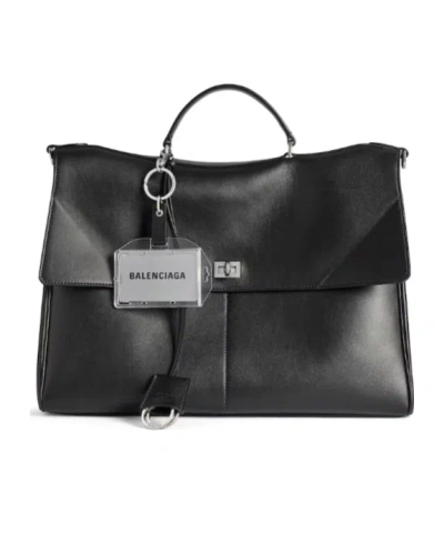 Balenciaga Men's Rodeo Portfolio Bag In Black