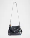 Balenciaga Men's Rodeo Small Calfskin Messenger Bag With Charms