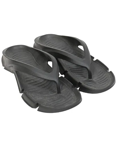 Pre-owned Balenciaga Men's Rubber Mold Thong Sandal (authentic Pre-loved) In Black