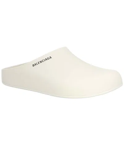 Balenciaga Men's Rubber Mule Slide (authentic Pre-loved) In White