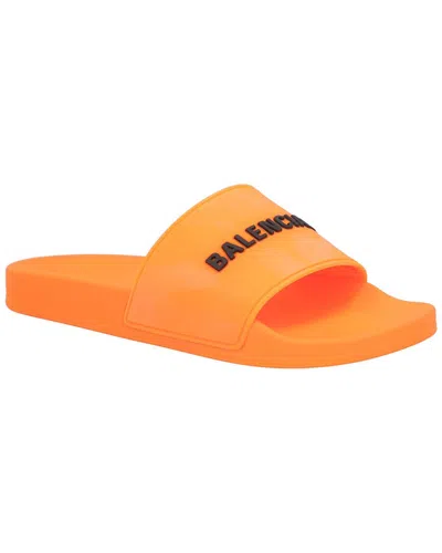 Balenciaga Rubber Pool Slide In Orange