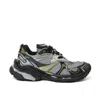Balenciaga Mesh Upper Runner Reflective Accents In Grey/khaki/yellow