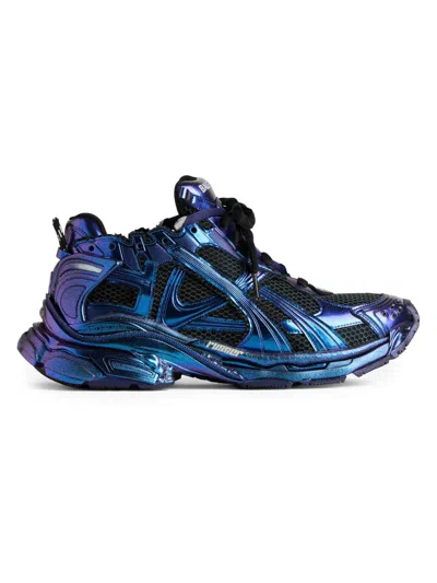 Balenciaga Iridescent Sneakers In Blue
