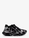Balenciaga Mesh Runner Sneakers Embossed Size In Black