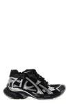Balenciaga Mesh Runner Sneakers Embossed Size In Black