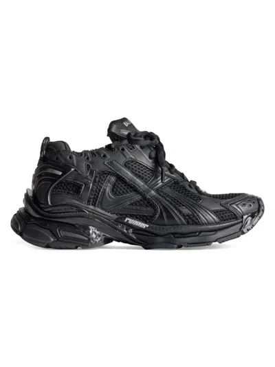 Balenciaga Men's Runner Sneakers In Black