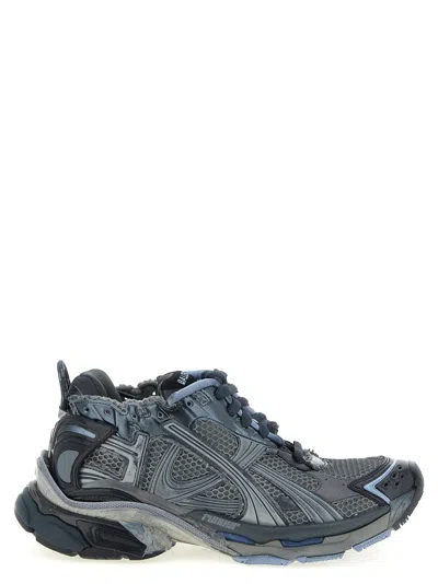 Balenciaga Men 'runner' Sneakers In Blue
