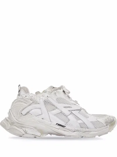 Balenciaga Men Runner Sneakers In Gray