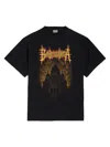 Balenciaga Printed Cotton Jersey T-shirt In Black