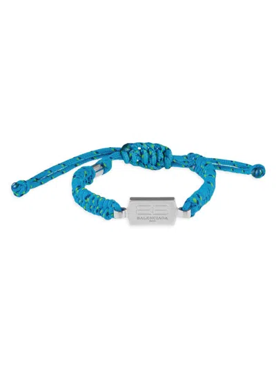 Balenciaga Men's Saint-germain Lace Bracelet In Blue