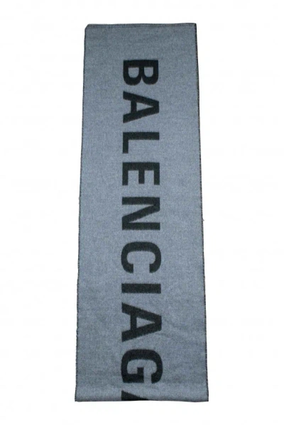 Balenciaga Men Scarf In Gray