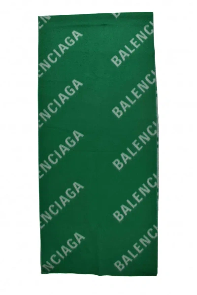 Balenciaga Men Scarf In Green