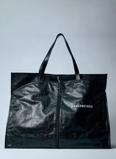 Balenciaga Men Shopper Garment Tote Bag In Black