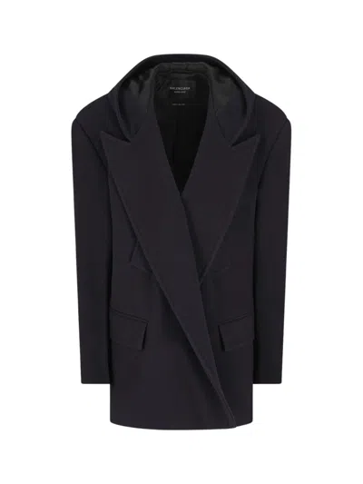 BALENCIAGA BALENCIAGA MEN SHORT COAT WITH HOOD