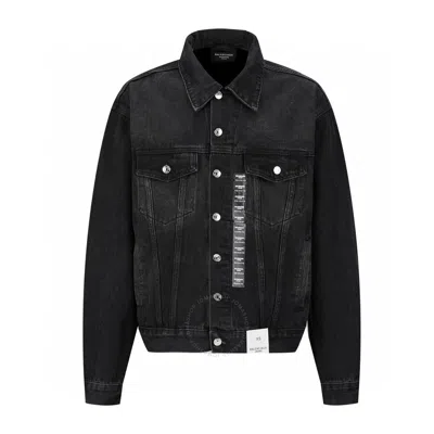 Balenciaga Deconstructed Denim Jacket In Black