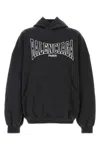 Balenciaga Logo-print Hoodie In Washedblack