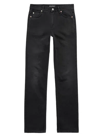 Balenciaga Men's Slim Pants In Black Faded