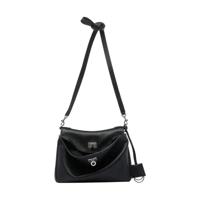 Balenciaga Men Small Rodeo Handbag In Black