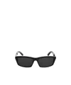 Balenciaga Men's Soho Rectangle Af Sunglasses  In Black