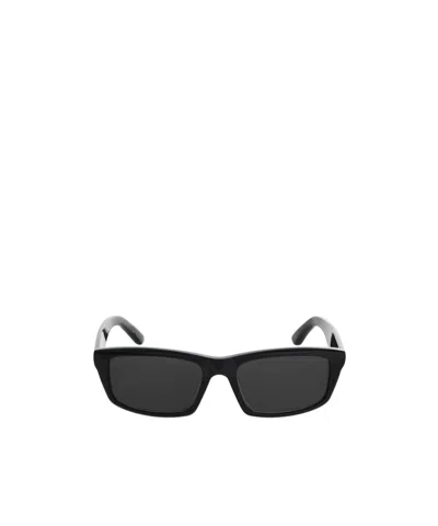 Balenciaga Men's Soho Rectangle Af Sunglasses  In Black