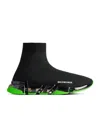 Balenciaga Clear Sole Speed 2.0 Sneakers In Black