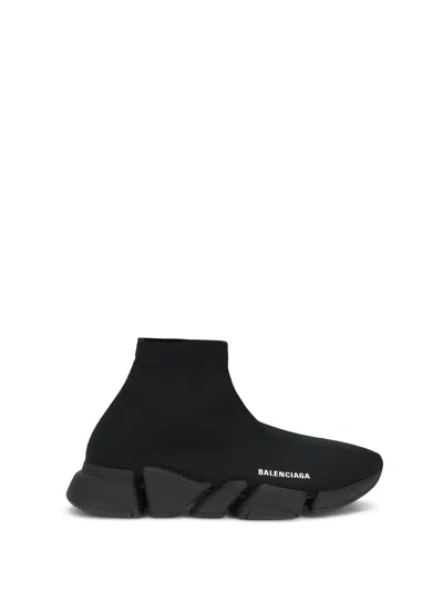 Balenciaga Men Speed 2.0 Sneakers In Black