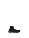 Balenciaga Clear Sole Speed 2.0 Sneakers In Black
