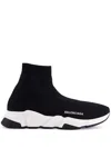 Balenciaga Technical 3d Recycled Knit Speed 2.0 Sneakers In Black