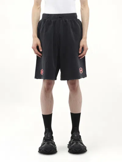 BALENCIAGA MEN'S SPONSOR LOGO LONG SHORTS
