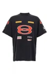 Balenciaga Black Crewneck Logo Oversize T-shirt