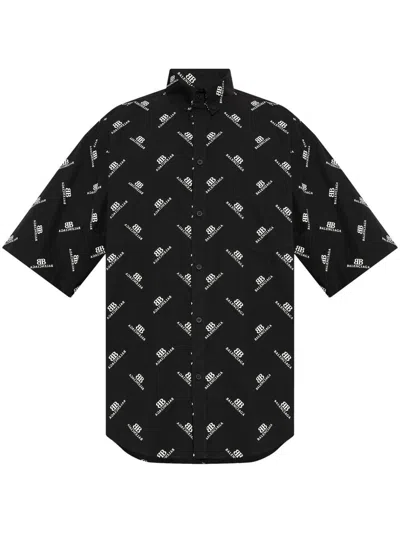 BALENCIAGA MEN'S S/S LARGE FIT SHIRT