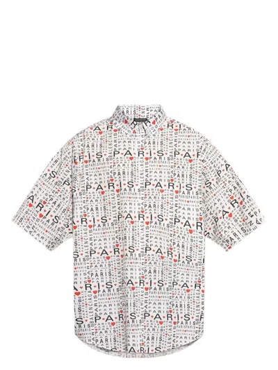 BALENCIAGA MEN'S SS LARGE FIT SHIRT
