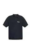 Balenciaga Logo-embroidered Polo Shirt In Black