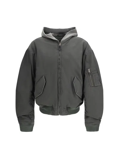 Balenciaga Men Standard Bomber Jacket In Black