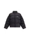Balenciaga High Neck Puffer Down Jacket With Pockets In Black