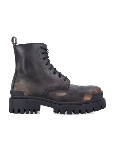BALENCIAGA MEN'S STRIKE 20MM LACE-UP BOOT