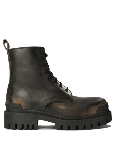 BALENCIAGA MEN'S "STRIKE" COMBAT BOOTS