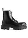 Balenciaga Leather Boots With Maxi Rubber Sole In Black