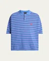 Balenciaga Men's Striped Pique Polo Shirt