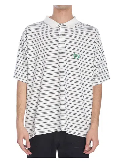 BALENCIAGA MEN'S STRIPED POLO SHIRT