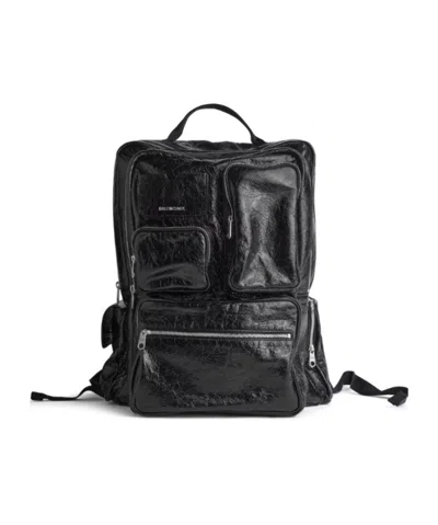 Balenciaga Men's Superbusy Backpack In Black