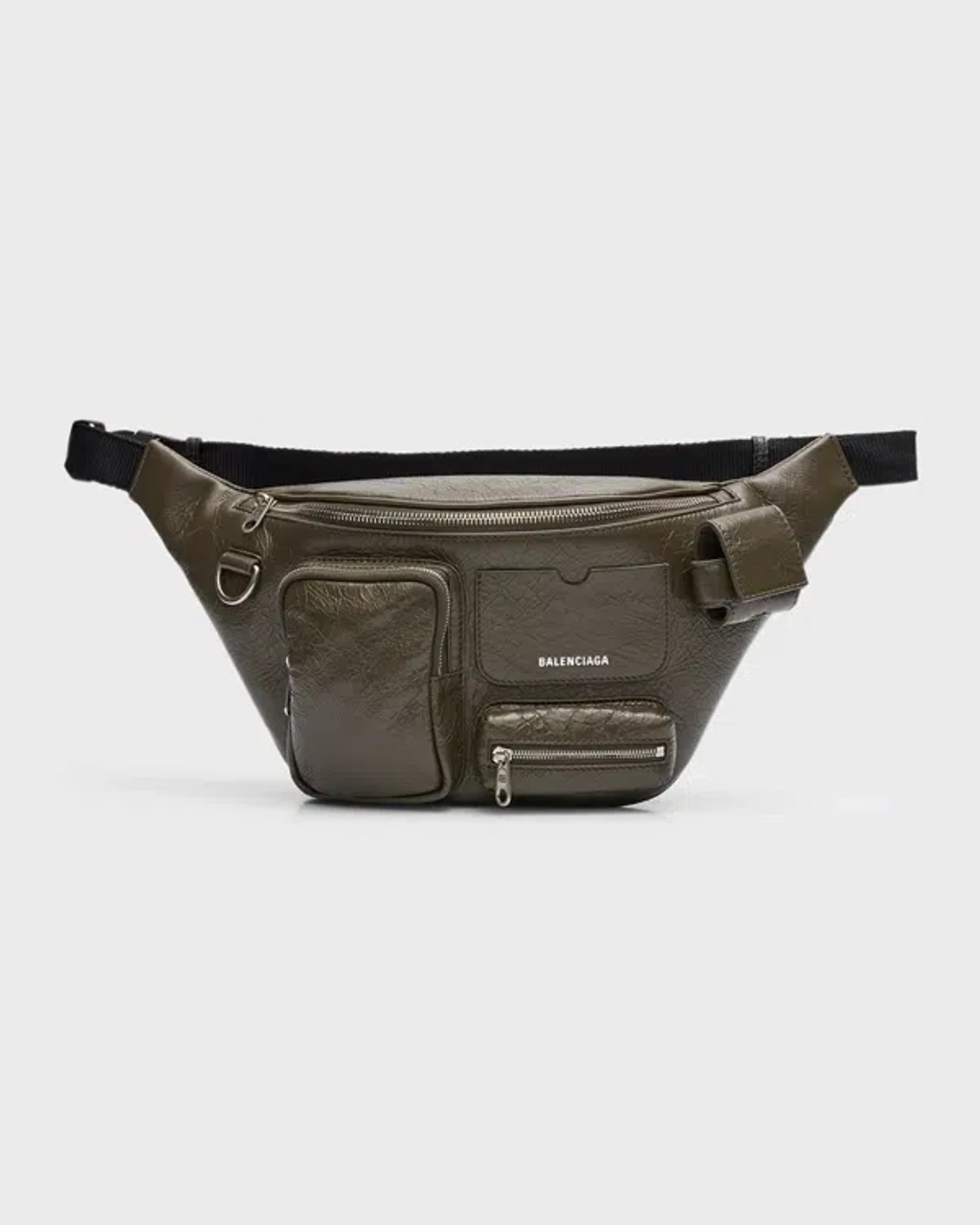 Balenciaga Superbusy Leather Belt Bag In Green | ModeSens