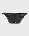 BALENCIAGA MEN'S SUPERBUSY LEATHER BELT BAG