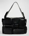 Balenciaga Superbusy Large Cracked-leather Tote Bag In 1000 Black