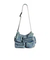 Balenciaga Men's Superbusy Messenger Bag In Vintage Blue