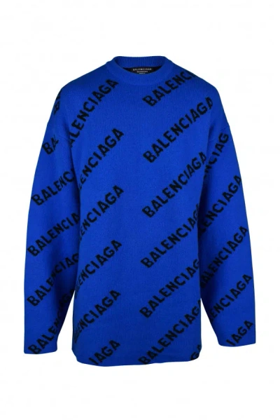 Balenciaga Men Jumper In Blue